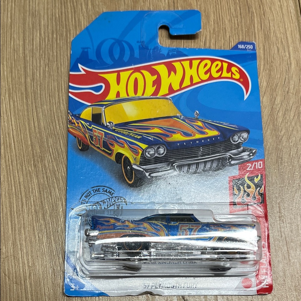 Hot Wheels Blue and Yellow Flame Toy Car